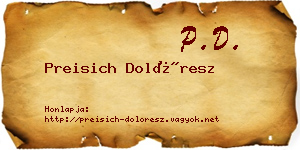 Preisich Dolóresz névjegykártya